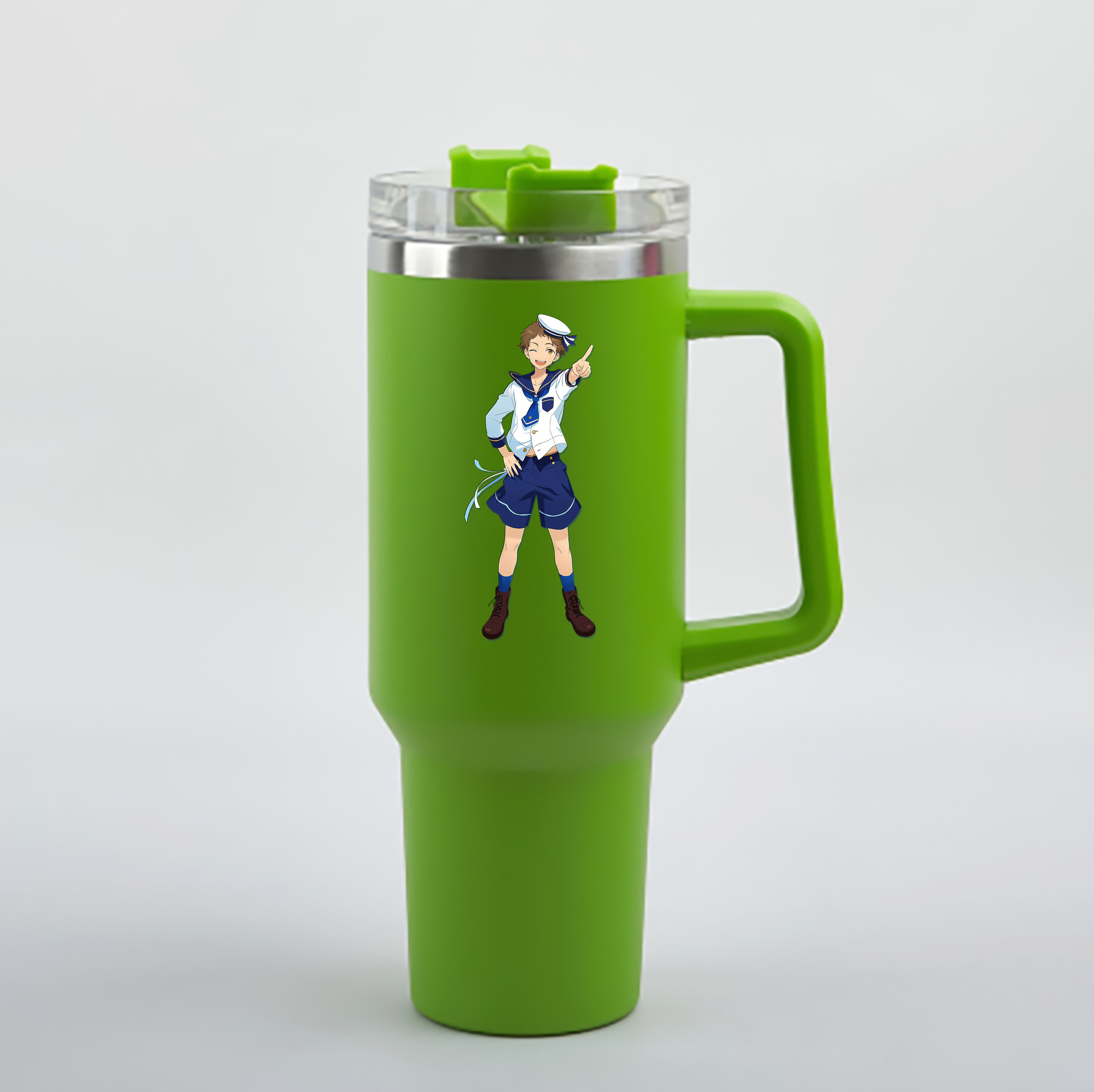 （画像用） あんさんぶるスターズ! Ensemble Stars 1200mL車用タンブラー - クリスタルステッカー（プラスチックストロー付き）